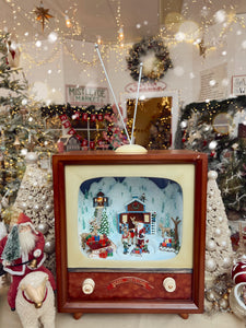 4116148 - 13.75" Animated Musical Barn with Santa TV (6750598398018)