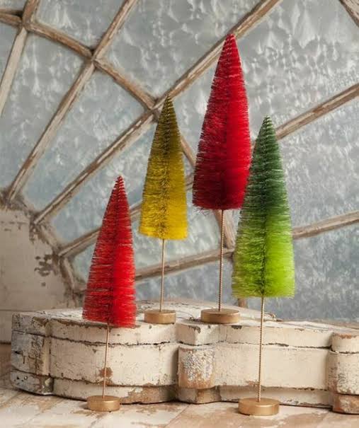 SN7458 - Christmas Bottle Brush Forest Set of 4 (6714738540610)
