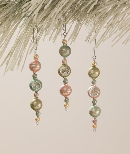 LC1602 - Pastel Dripping Drop Glass Ornaments Set of 3 (6743983882306)