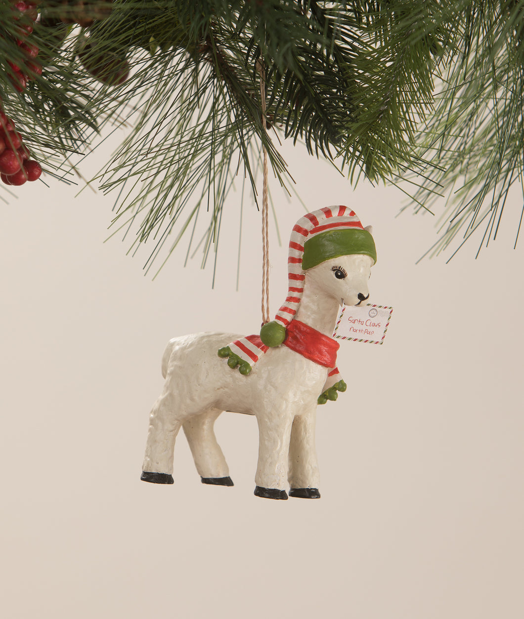 TJ1317 - Christmas Llama Ornament (6743955472450)