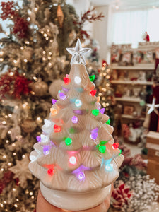 3920085 - 8" Lighted Christmas Tree White (6715012841538)