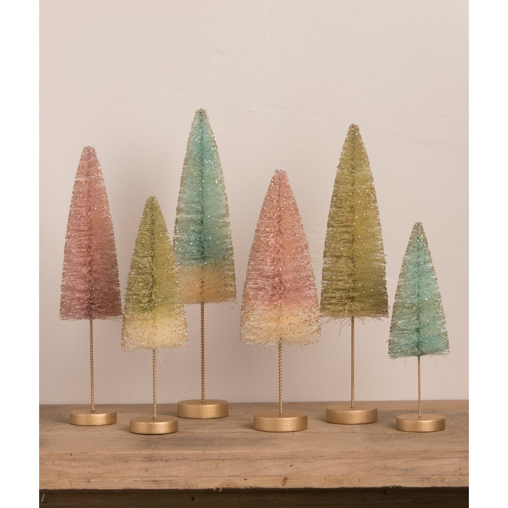 LC0694 - Pastel Forest Bottle Brush Tree Set of 6 (6712881250370)