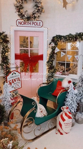 4117033 Green Metal Sleigh 1.36m (6672036954178)