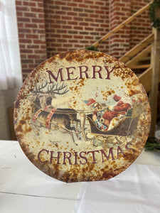 H165028 - 28" Santa & Sleigh Sign (6866256035906)