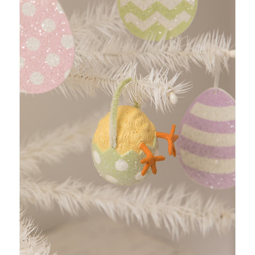 TF1225G - Green Chickie Tail Egg Ornament (6707799490626)