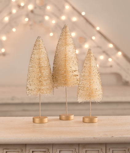LC1616 - Opal Gold Glow Bottle Brush Trees Set of 3 (6743985029186)