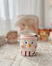 Load image into Gallery viewer, Vintage Pastel Santa Punch Bowl Set (6732148539458)