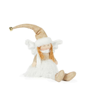 Sitting Fabric Angel White/Gold (6795936432194)