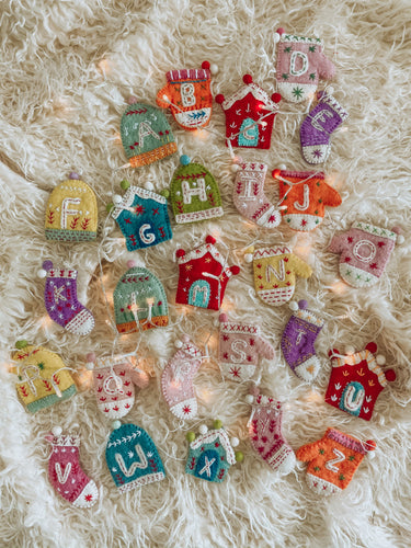 Felted Monogram Ornament (4485222826050)