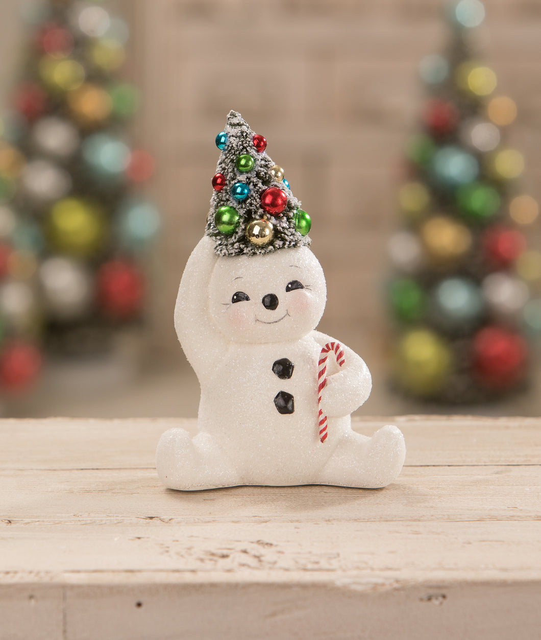 TL1354 - Retro Candy Cane Snowman With Tree (6743959797826)