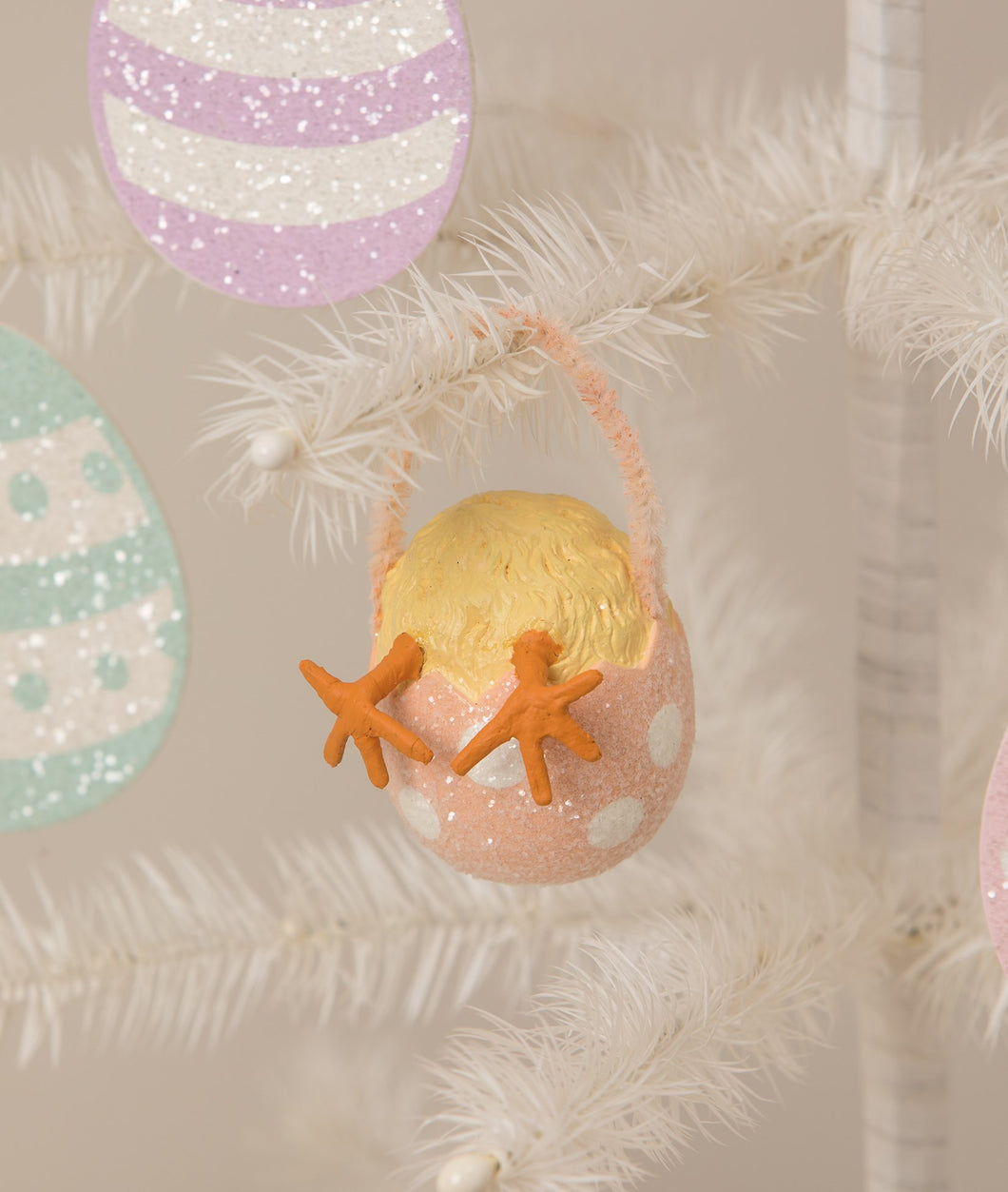 TF1225O - Orange Chickie Tail Egg Ornament (6707799752770)