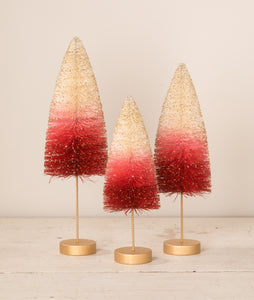 LC1535 - Strawberries and Cream Bottle Brush Trees Set of 3 (6743963861058)