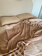 Load image into Gallery viewer, Tan Gingham Blanket - PRE ORDER (6903566827586)
