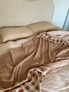 Tan Gingham Blanket - PRE ORDER (6903566827586)