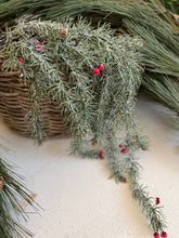 Load image into Gallery viewer, G191557 - 42&quot; Iced Pine Weeping Spray w/ Berries &amp; Cones (6695533215810)
