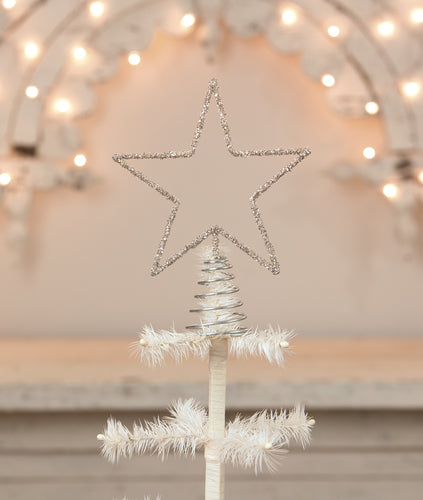 LC1552 - Silver Star Wire Tree Topper (6743976443970)