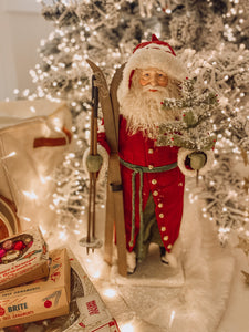 TD0026 - Vintage Santa with Skis (6594612068418)