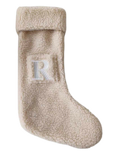 Load image into Gallery viewer, BEIGE Alphabet Stockings (white letter) PRE ORDER (6773696331842)