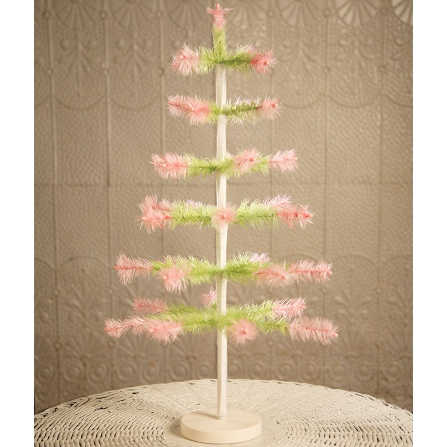 LG0653 - Feather Green Tree with Pink Tips 24