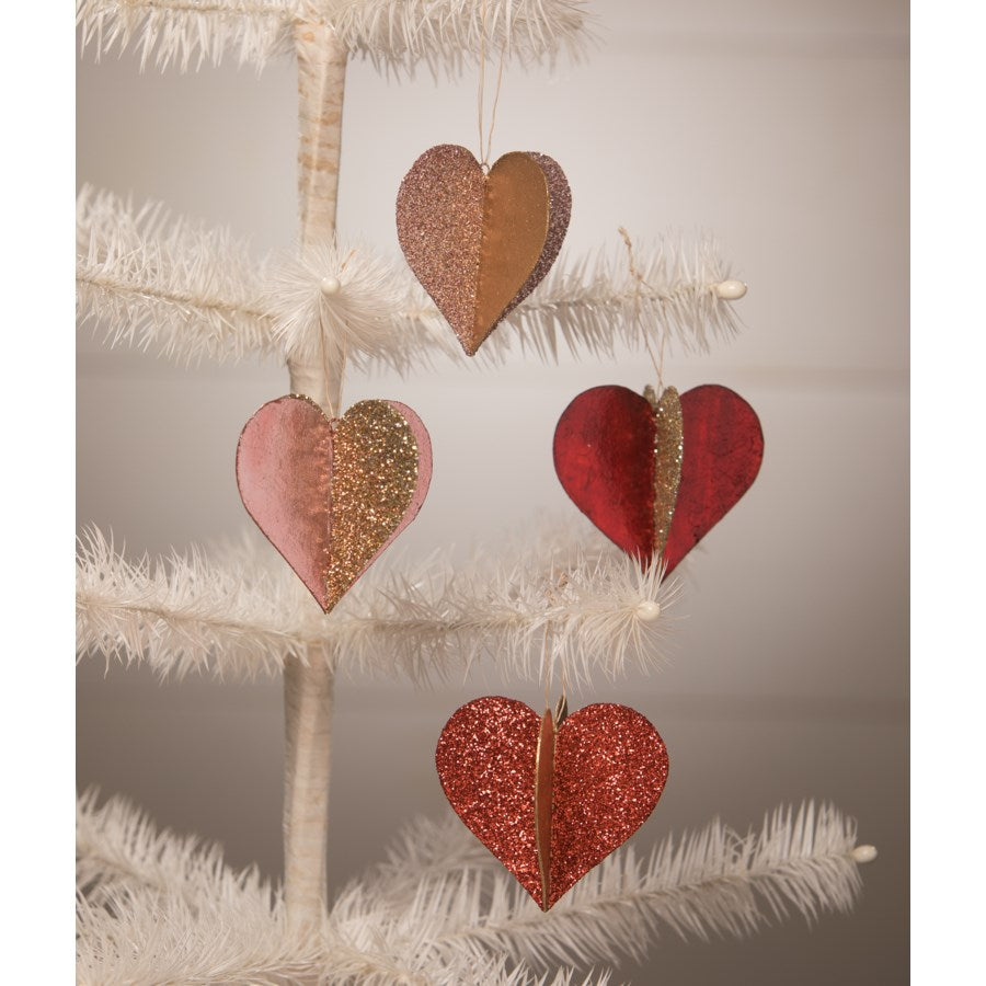 Sweetheart Glitter Foil Ornaments  Set of 4 - TF0100 (4758562046018)