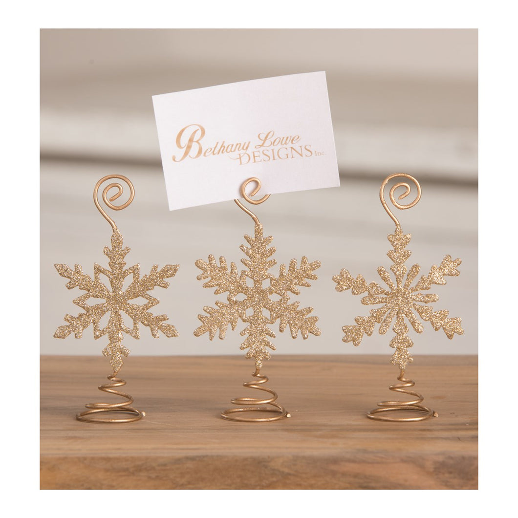 TF0133 - Old Gold Snowflake Card Holder (6595444408386)