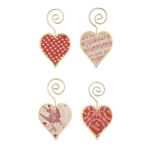 Tin Heart Ornament Set of 4 - TF8590 (4758567944258)
