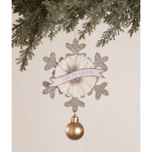 Load image into Gallery viewer, TL0236 - Glittered Snowflake and Bauble Ornament (6595805249602)