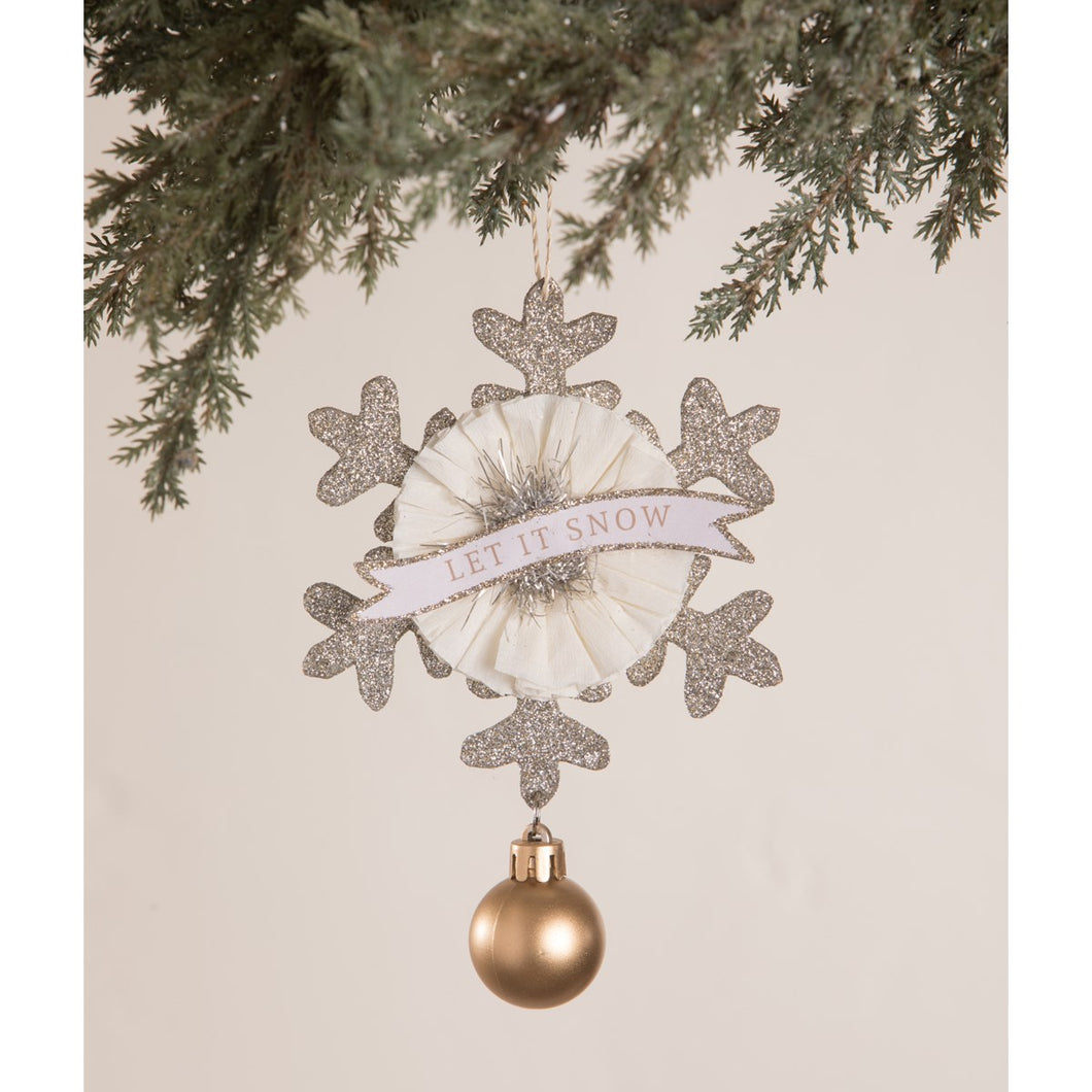 TL0236 - Glittered Snowflake and Bauble Ornament (6595805249602)